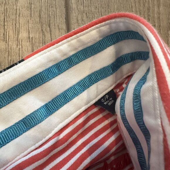 Robert Graham Striped Shirt Mens Small Regular Flip Cuff Button Long Sleeve Red - Picture 5 of 12